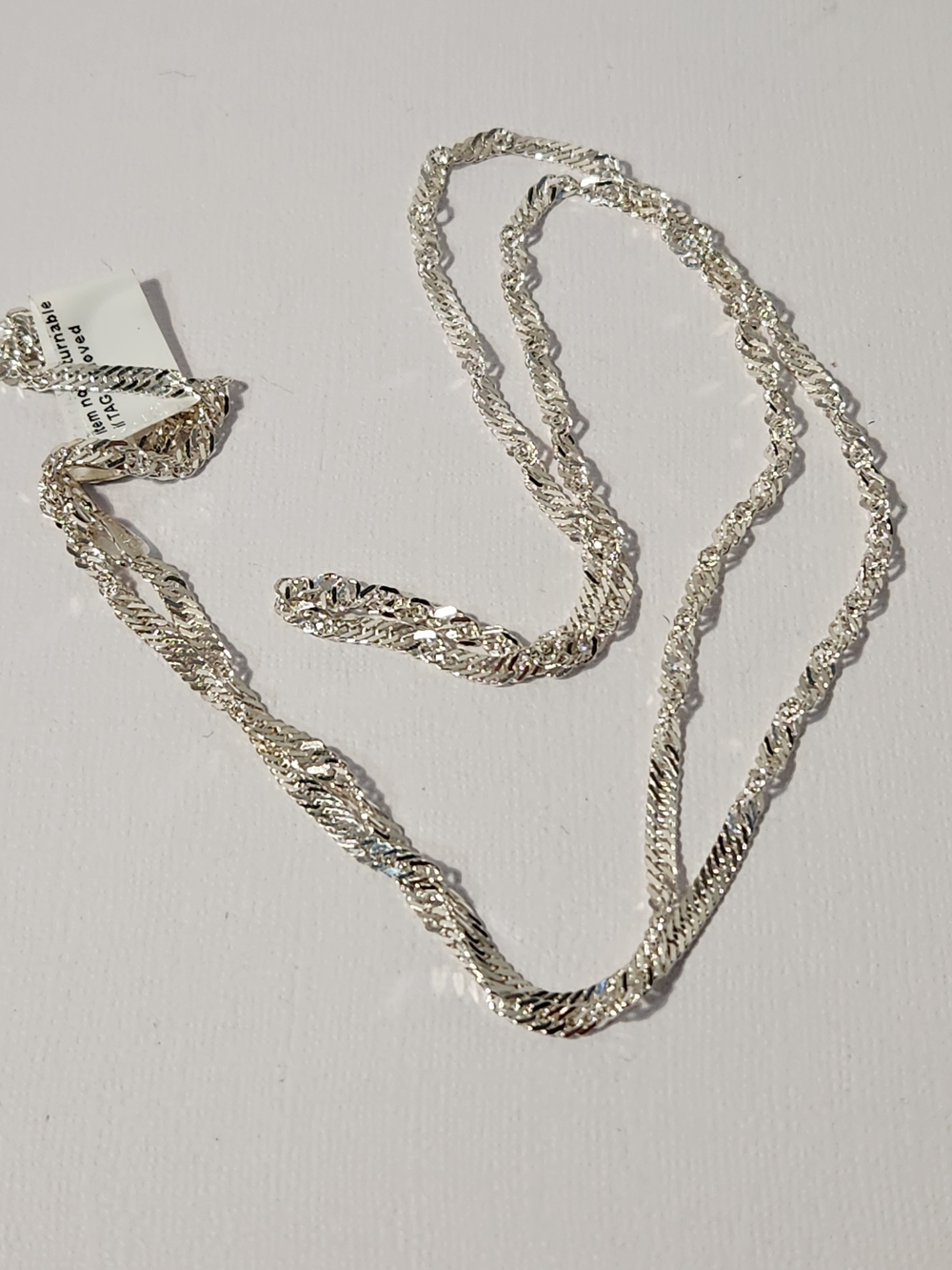 NWT VTG Made In Italy 925 Diamond Cut Rope Chain Necklace 26” 3.5mm Unisex